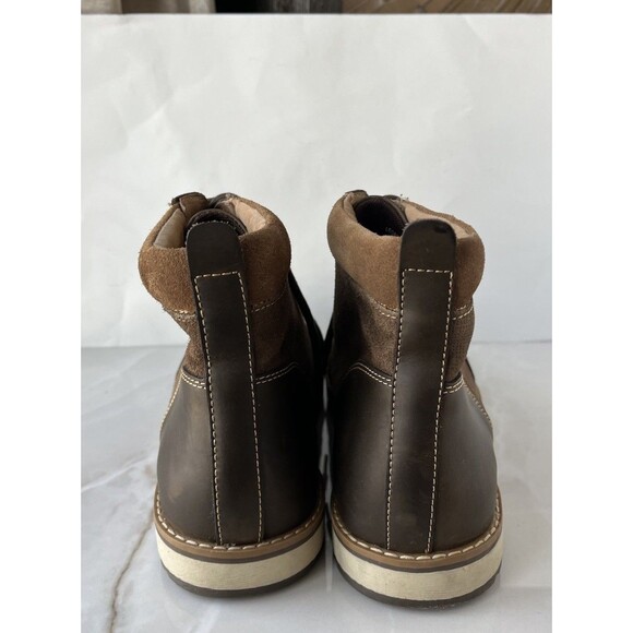 IZOD Legacy Men Brown Leather Ankle Boots Memory Foam Cushion Sz 12 M Lace Up main image 8